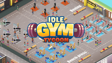 idle fitness gym tycoon game poster