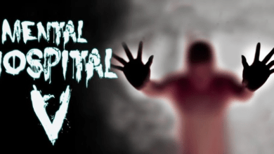mental hospital v 3d creepy poster