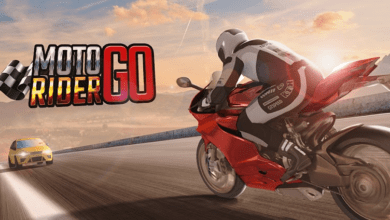 moto rider go highway traffic poster