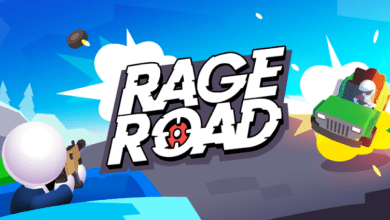 rage road car shooting game poster