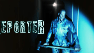 reporter scary horror game poster