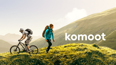 komoot hike bike amp run poster