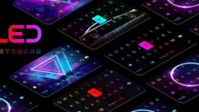 led keyboard colorful backlit poster